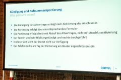 2023, Goetel Bauinfoabend Glasfaserausbau 06 Rufnummernportierung