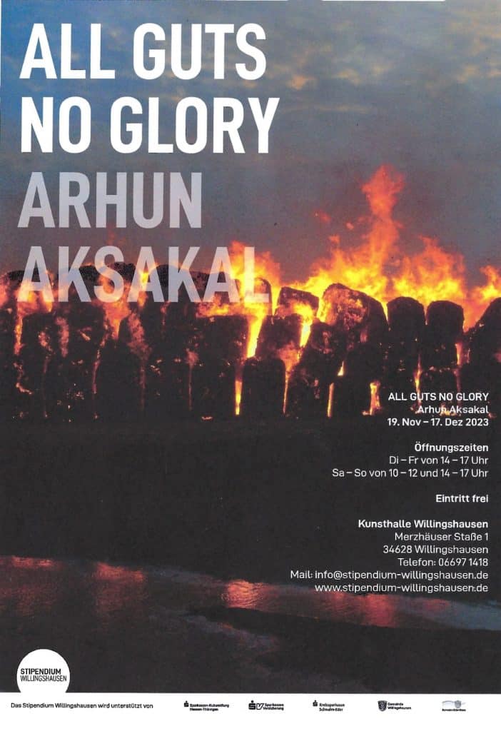 ALL GUTS, NO GLORY, Ausstellung mit Arbeiten des 56. Stipendiaten, Arhun Aksakal.