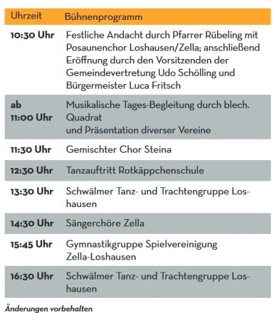 Programm 50 Jahre Großgemeinde Willingshausen